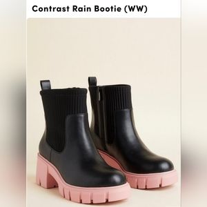 Torrid Pink Contrast Rain Boots size 8.5W